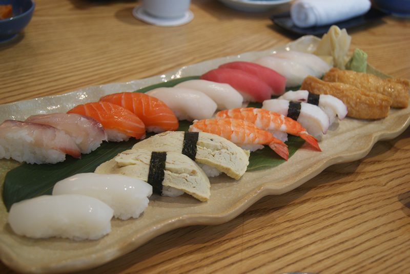 各式各样的Nigiri Sushi
