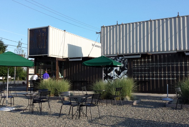 In shipping containers in Tukila, Washington